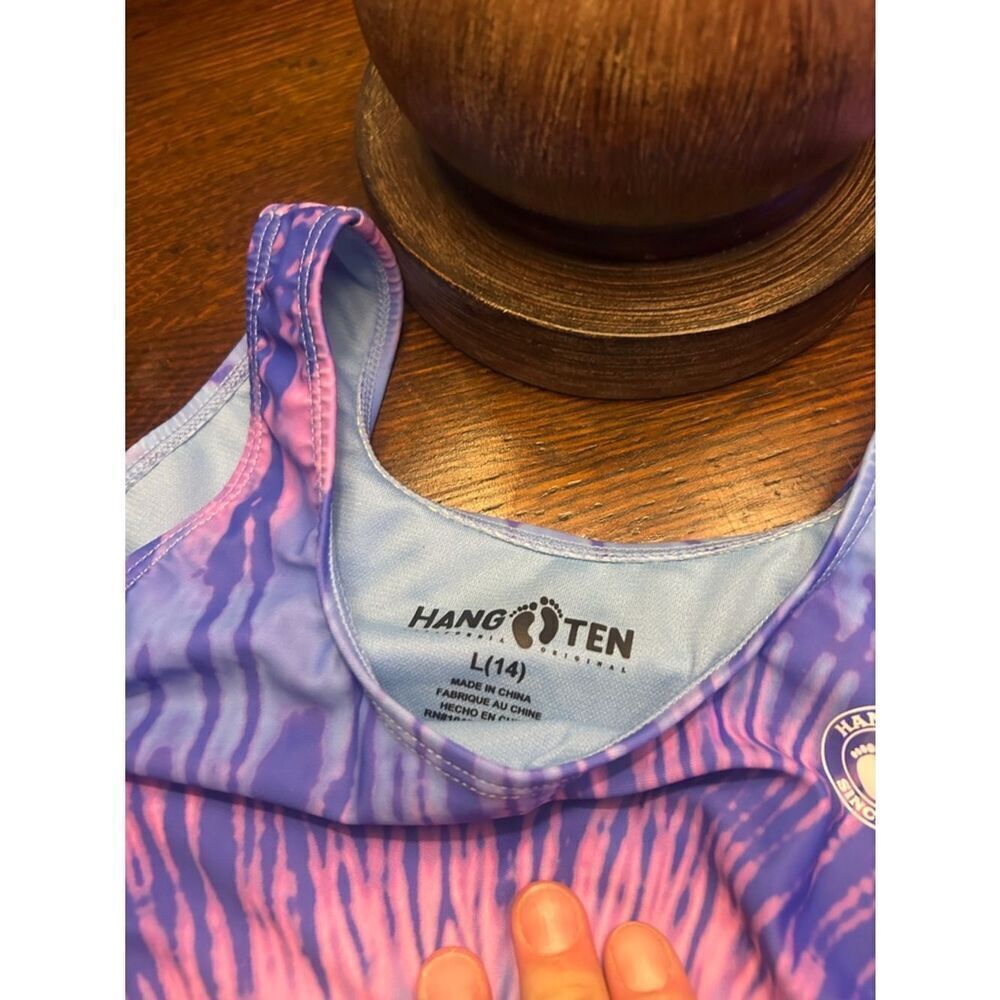 Hang Ten Girls Purple and Pink Tie-Dye Bikini Set - Picture 4 of 7